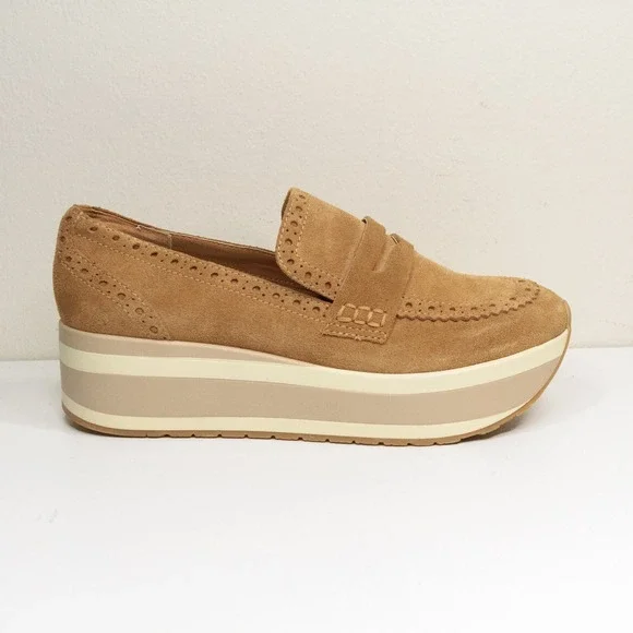 Dolce Vita Tan Platform Loafers - Picture 3 of 9